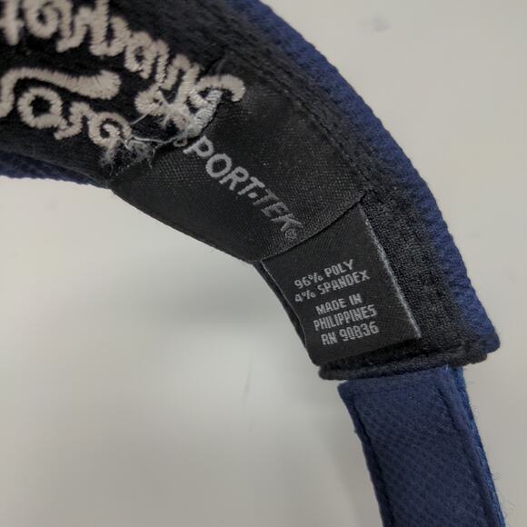 Seashore Waterpark Strapback Sun Visor Hat Blue Embroidered Spell Out - Picture 10 of 10